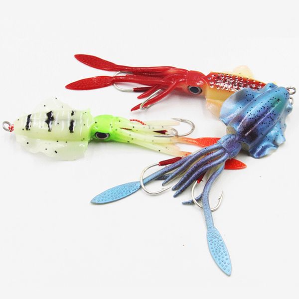 

15cm 60g glow fishing soft squid lure ocs sea wobbler bait jigs silicone lures