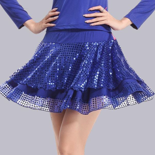 

new lady latin dance skirts cha cha salsa samba performance dancing dress of woman ballroom practice half skirts 3 colors, Black;red