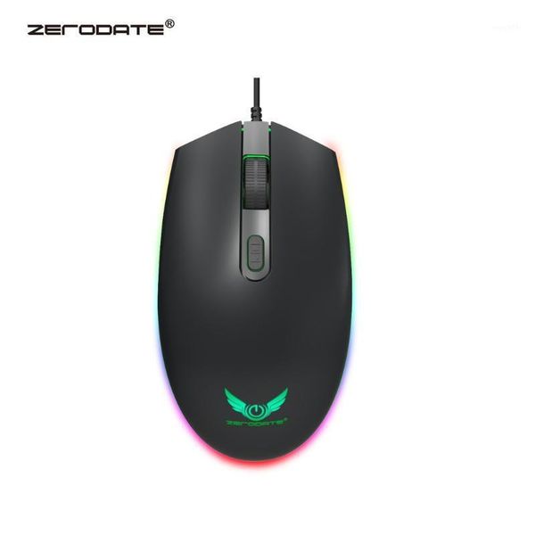 

zerodate s900 rgb usb wired mouse 1600dpi ergonomic optical gaming mice third gear adjustable led backlight for pc1