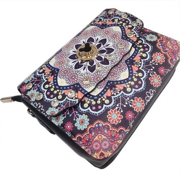 

folk-custom cross section diagonal phone genuine leather zipper ladies bags stereotype retro women 2020 new vintage geometric