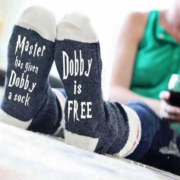

men's socks custom export master has given dobby a casual comfortable middle men and women english alphabet cotton, Black