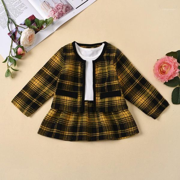 

baby girl plaid suit-dress1, Red;yellow