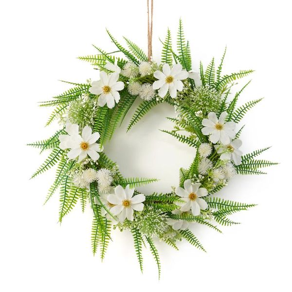 

handmade floral simulation rose flowers garland home round silk wedding party decoration wreath