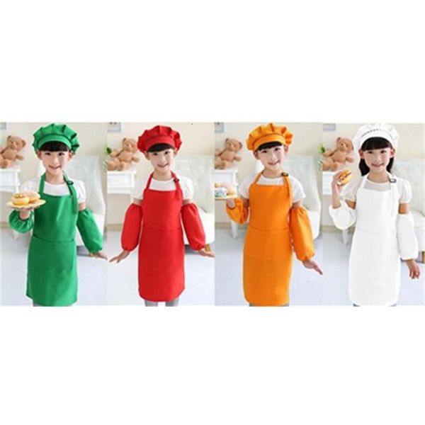 

pocket craft cooking baking art painting kitchen dining bib children kids aprons 10 colors ing
