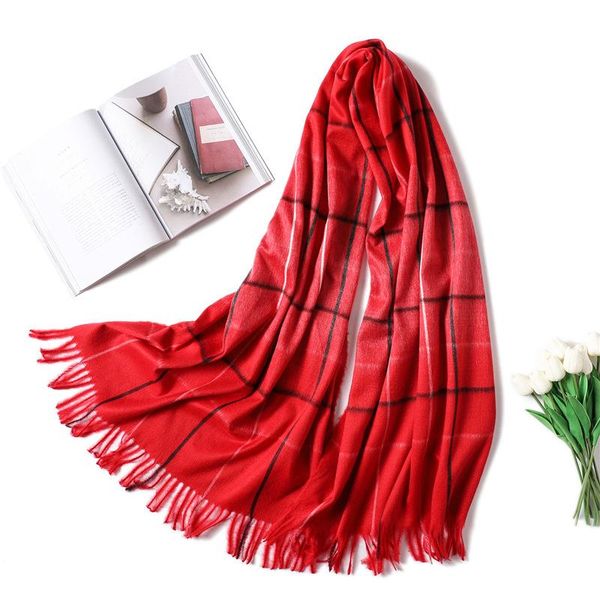 

fashion 2020 winter scarf thick warm neck cashmere scarves for women shawls and warps lady pashmina bandanas long size blanket sqcrld, Blue;gray