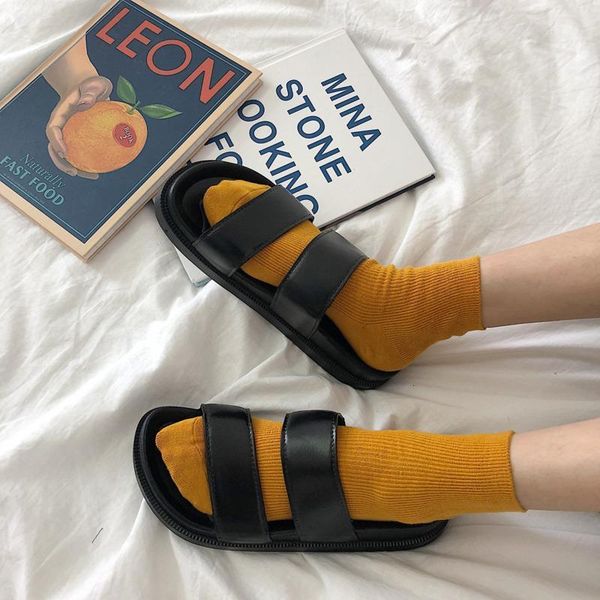 

slippers 2021 summer women beach slides ins fashion sandals black ladies casual platform shoes woman outside flip flops1