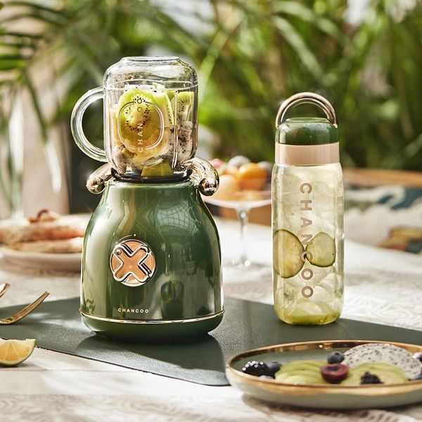

orange kitchen juicer household fruit small portable multi-function double cup retro design good-looking