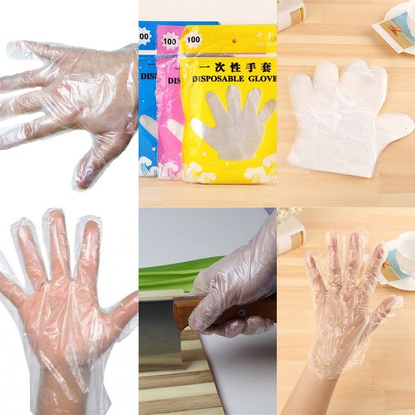 

factorybl24food one-off plastic disposable glove clear for industrial restaurant cleaning gloves