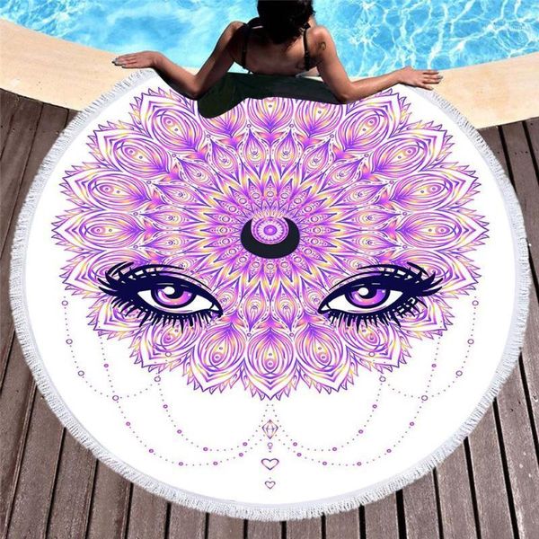 

printing tapestry wall hanging beach towel picnic blanket yoga mat swimming supplies summer beach towel mandala1