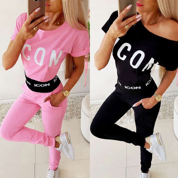 

spring short sleeve crew neck casual sports suit, Black;gray