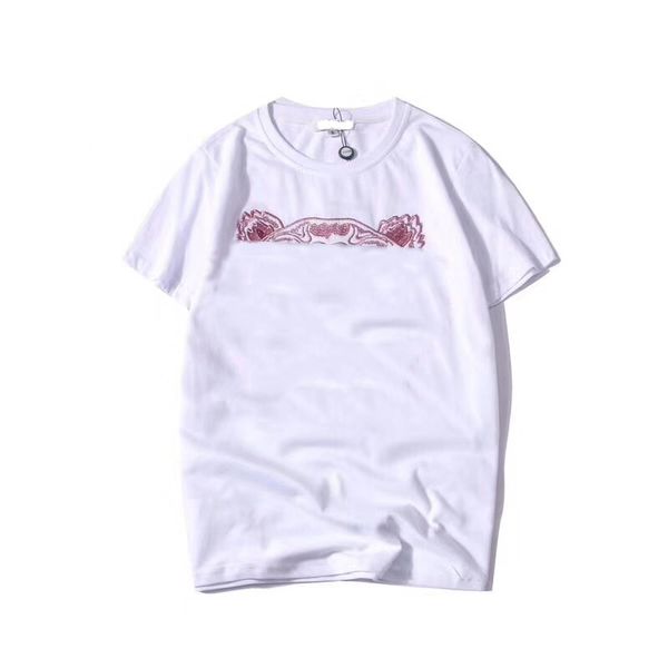 

mens designer shirt summer style tshirts embroidery with letters printing loose tees trend short sleeve casual shirts asian size s-xxl 8 pk, White;black
