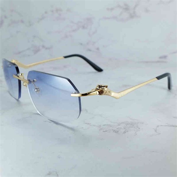 

75% off online shop panther sunglasses mens rimless polygon vintage sun glasses retro shades for women cool decoration eyewear, White;black