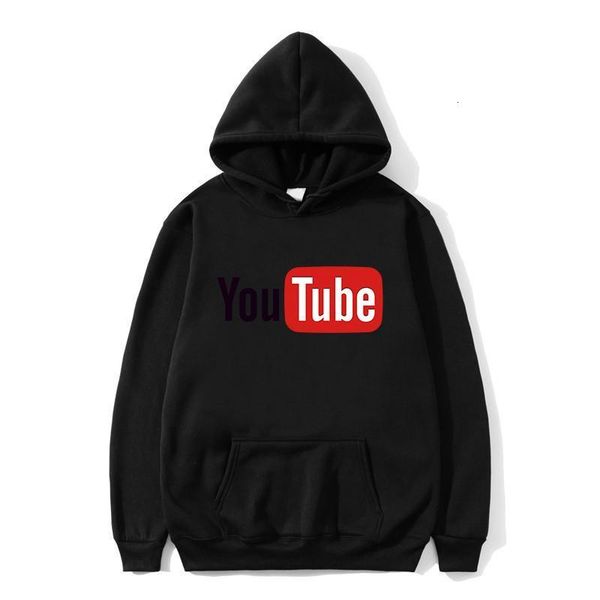 

new autumn winter hoodie men's youtube printing fashion printed casual sweatshirt men's / women's hoodies pullover, Black