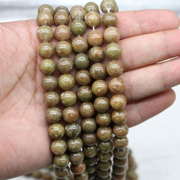 

1 strand lot natural stone flower green jaspers bead round loose spacer beads for jewelry making findings diy bracelet earrings h bbylax
