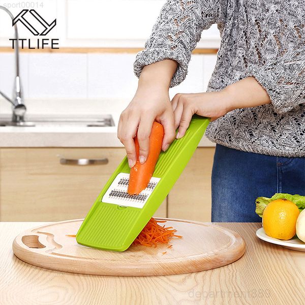 

a-new design multifunctional mandoline slicer vegetable cutter peeler grater with 3 interchangeable stainless steel blade cooking tool