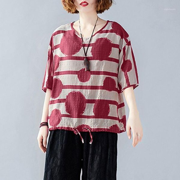 

2020 summer polka dots printed shirts zanzea women lace up party blouse casual short sleeve tunic blusas female chemise1, White