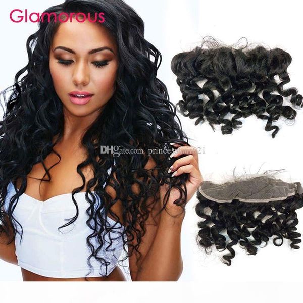 

glamorous brailian hair ear to ear lace frontal closures 8-24inch natural wave peruvian indian malaysian remy human hair 13x4 lace frontal, Black;brown