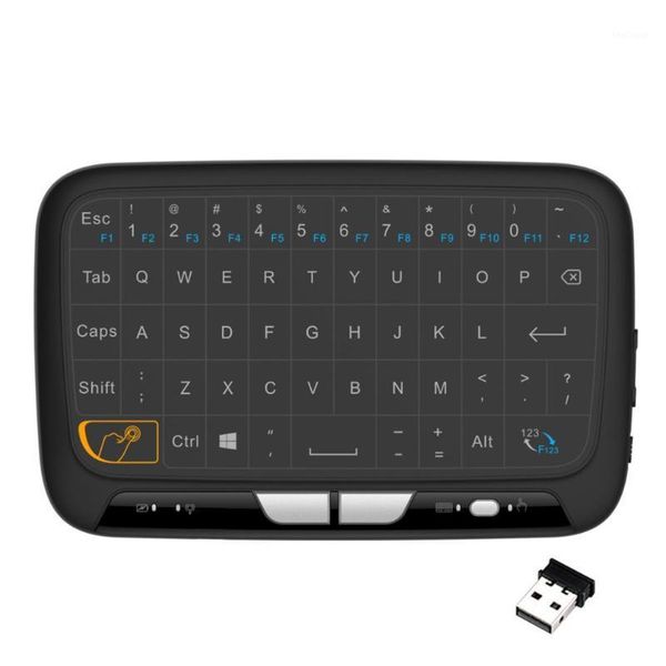 

2.4ghz mini backlight wireless keyboard h18+ usb full touchpad screen air mouse business office keyboard1