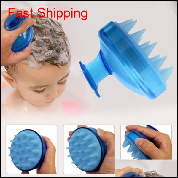 

silicone hair brush shampoo scalp brush comb head spa slimming masbrush body hair washing comb shower bath dropship 7rgdt znxqp yuli8 apzfl, Silver
