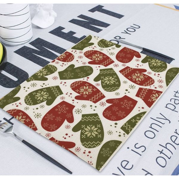 

счастливого рождества лося метки столовые коврики nordic happy santa claus cup cust coaster обеденные аксессуары аксессуары wmtcus