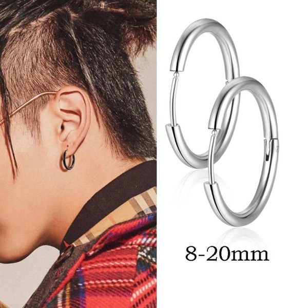 

dangle & chandelier 100% stainless steel 2.5mm 8-20mm men earring, Silver