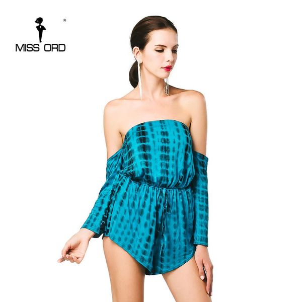 

missord word shoulder long sleeve playsuit kg-882, Black;white