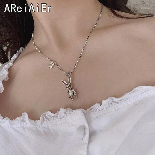 

chains cute movable necklace for women and men sweater chain pendant necklaces stitching clavicle friend's gifts1, Silver