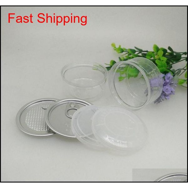 

100ml 67*30mm pet plastic jar with metal lid container food herb storage box food jars transparent food seale qylggw bdesports