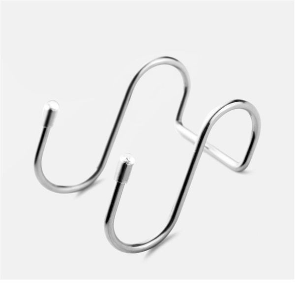 

stainless steel double s shape storage hook purse hook for bathroom kitchen wall and door organizer acc bbytli
