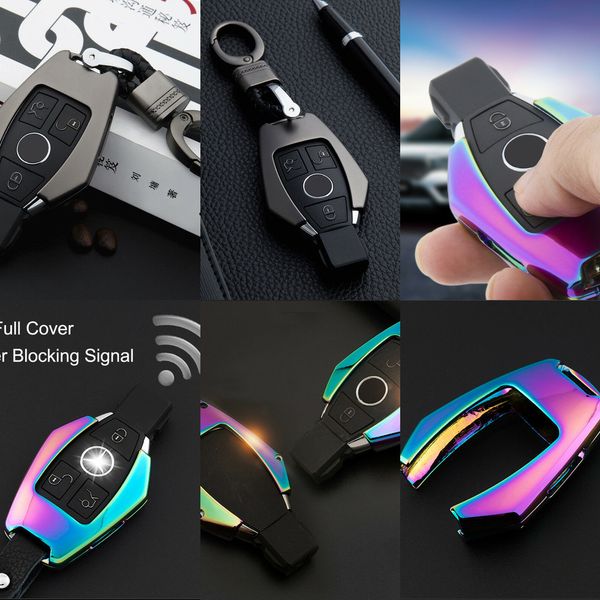 

metal car remote case cover shell key chain keyring for mercedes-benzoutletietf