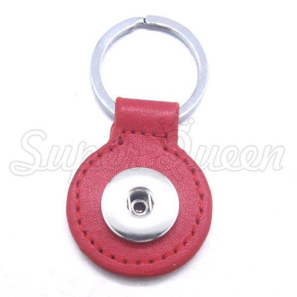 

7colors 2016 3.5cm round candy color pu leather 1 button 18mm metal snap button keychain women's diy jewelry keyring k232 q bbyjvm, Slivery;golden