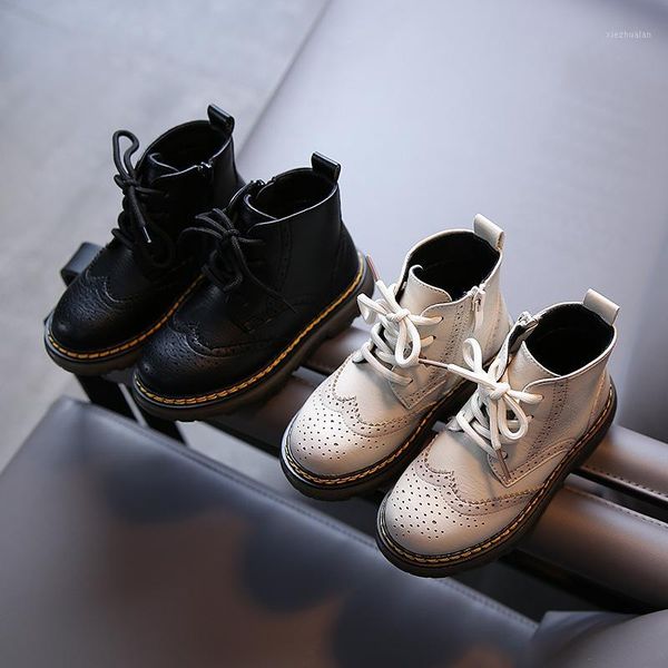 

boots autumn children' casual student leather shoes for toddler girl1, Black;grey