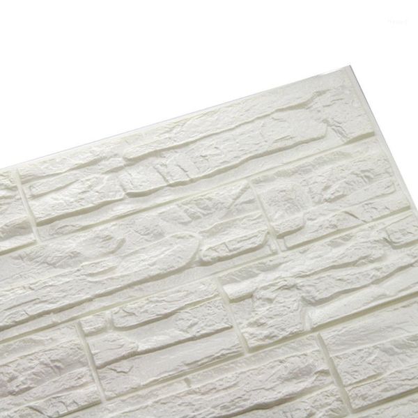 

kakuder 3d brick wallpaper pe foam wallpaper self-adhesive panels room decal stone decoration embossed 60*30cm dropshipping 323z1