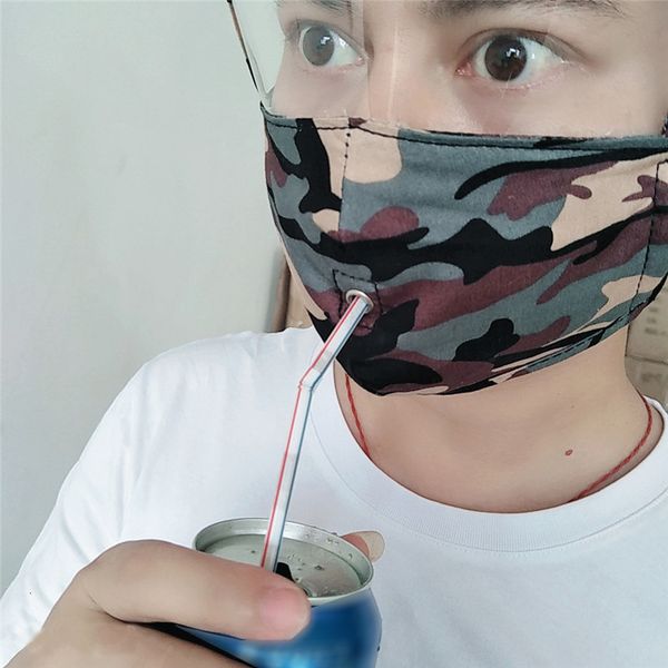 

camouflage 2 mask in face 1 full fashion face protective masks straw opening and zipper 2 styles personality c