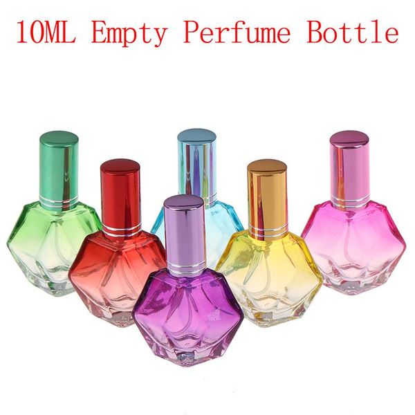

storage bottles & jars 1pc 10ml colorful glass perfume spray refillable atomizer portable travel scent packaging bottle