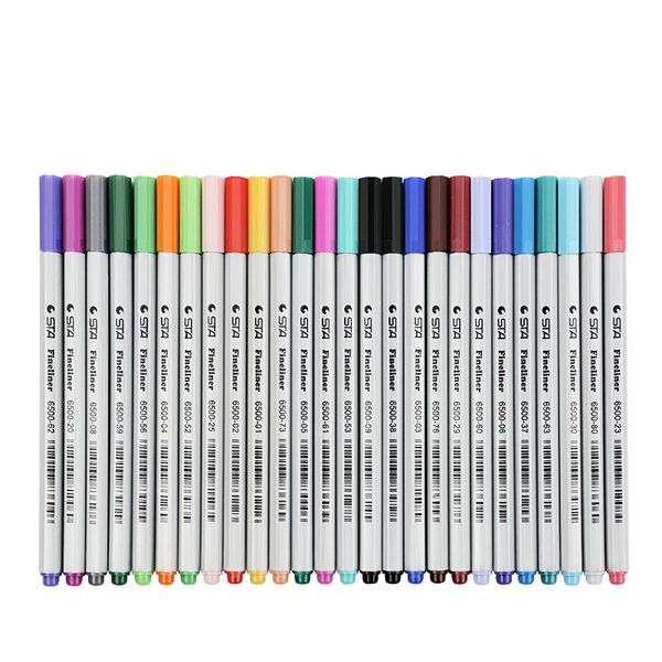 

sta 26 цветов fineliner pen 0.4 мм микрон игольчатый наконечник цветной пигма чернила ручка для студентов поставки f sqcdpf bnenet, Blue;orange