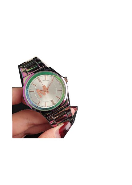 

38.1mm designer watch steel band sports men's watch multi-brick personality colorful triangle dial, Slivery;black