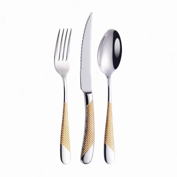 

kitchen tableware cutlery set silver cutlery set stainless steel luxury dinnerware fork spoon knife western dinner set gold h jlldiv