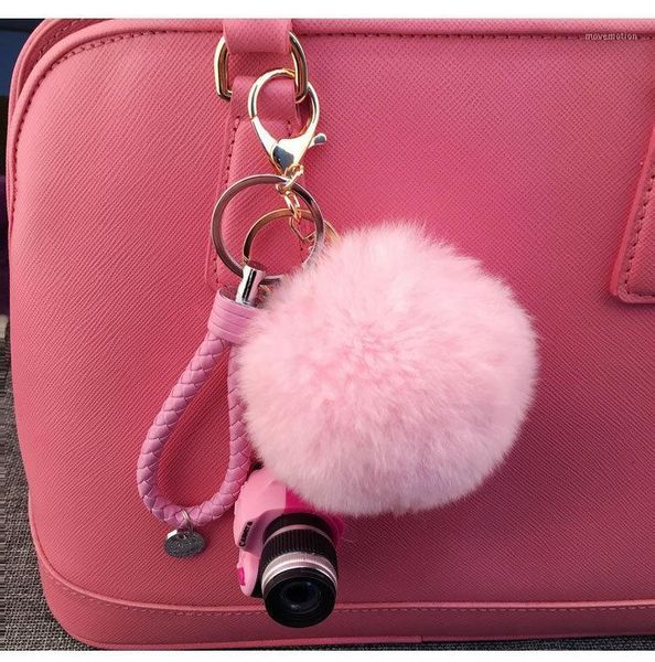 

korean version of super large rex fur ball keychain male and female car accessories bag key chain pendant1, Silver