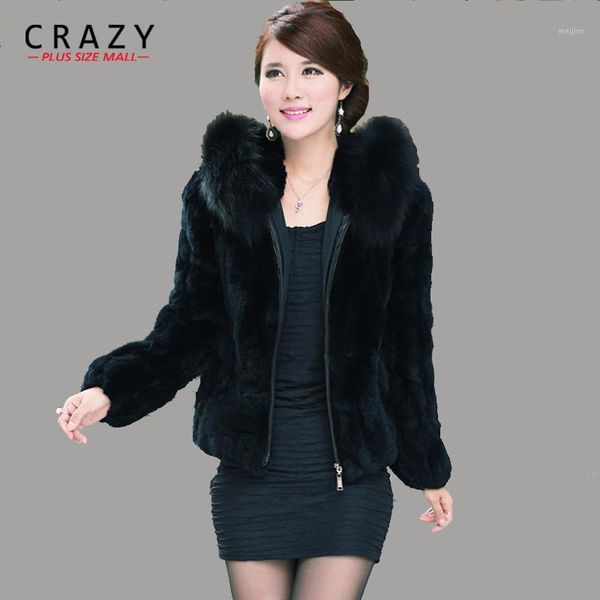 

2019 women plus size  xxl 3xl 4xl 5xl short design artificial fur coat with fur collar ladies faux coats1, Black