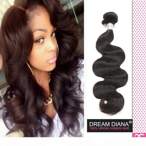 

brazilian body wave 3 bundles hair extension 7a grade brazilian virgin hair body wave remy human hair, Black