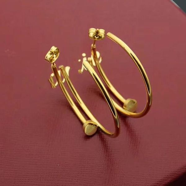

горячие продажи классические ушные шпильки мода мода из нержавеющей стали любовь серьги серьги с винтовыми серьгими для женщин пары юевики, Golden