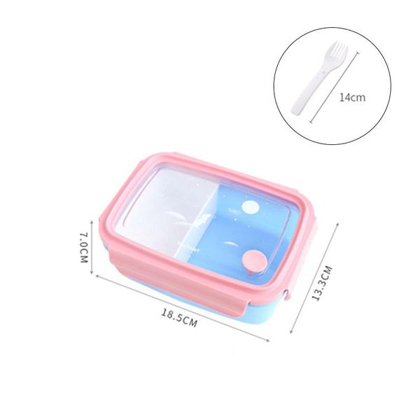 

baispo 850ml mochizuki lunch box microwave sealed keep fresh food container for kids student cute bento box with fork wmttxx comb2010