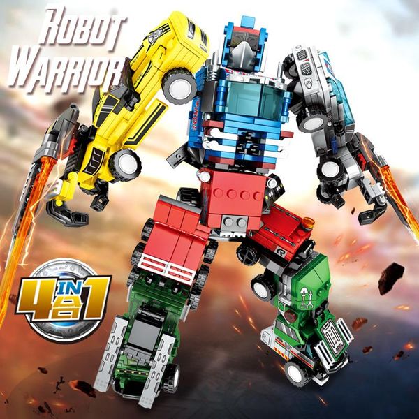 

777 pcs 4 in 1 transformation car building block set major brands creator toys for children wmtlif