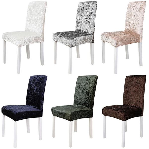 

chair covers 1/4/6pcs velvet cover universal dining seat case spandex stretch slipcover for el home party furniture protector