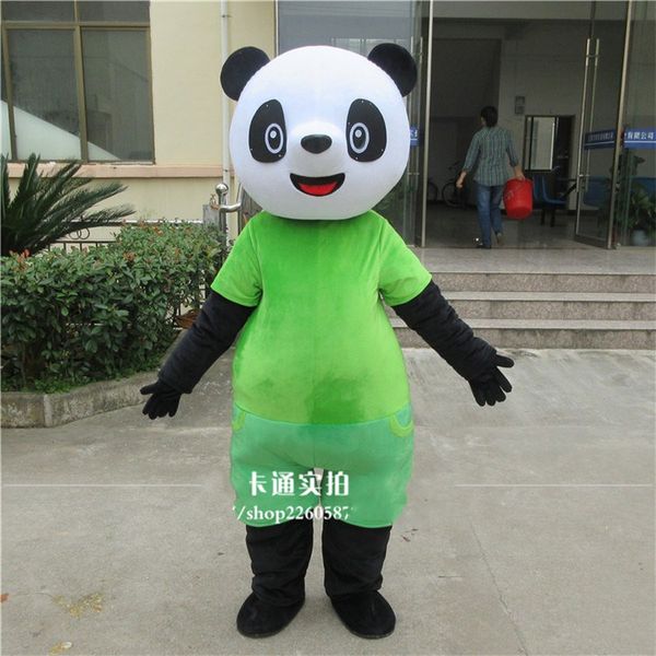 

mascot costumes size new version chinese giant panda mascot costume fancy mascotte costumes for halloween party event fancy dress, Red;yellow