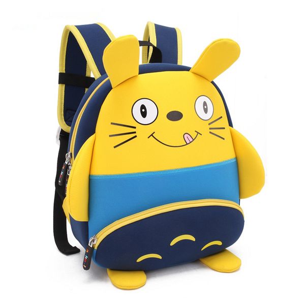 

cartoon children school backpack cute cats waterproof neoprene fabric for toddler boys kindergarten kids school bag mochila y0125