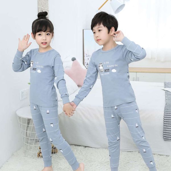 

trousers cotton children's autumn cloth set boys' and girls' warm underwearneyu, Blue;red