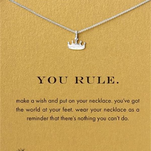 

cute gift with necklace card little crown (you rule.), no fade, and