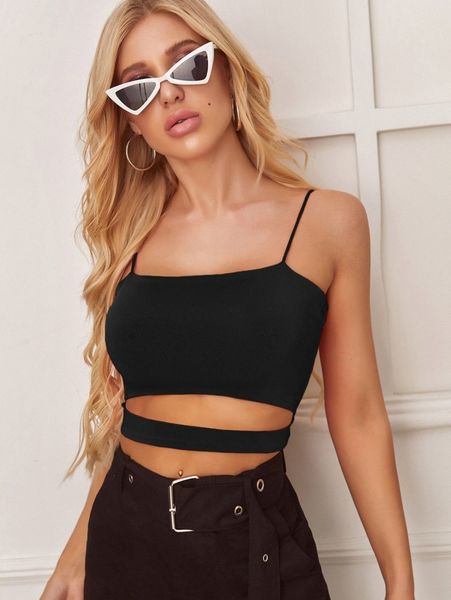 

cutout cropped cami h7jz#, White